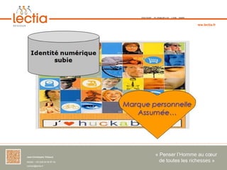 TOULOUSE   ST-JEAN-DE-LUZ   LYON   PARIS



                                                                            www.lectia.fr




Jean-Christophe Thibaud 
                                             « Penser l’Homme au cœur 
Mobile : +33 (0)6 84 95 87 34                  de toutes les richesses »
contact@lectia.fr 
 
