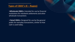 E - Rupee and E - Token Landscape (1).pptx
