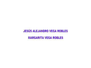 JESÚS ALEJANDRO VEGA ROBLES MARGARITA VEGA ROBLES 