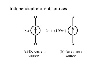 Independent current sources
 
