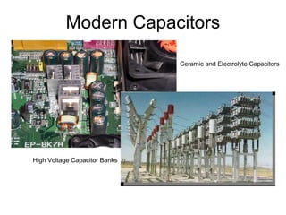 Modern Capacitors

                               Ceramic and Electrolyte Capacitors




High Voltage Capacitor Banks
 