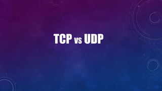 TCP VS UDP
 