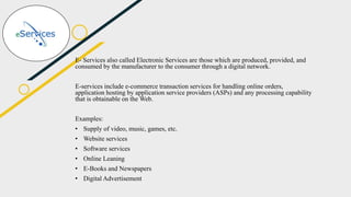 E services in service marketing | PPTX