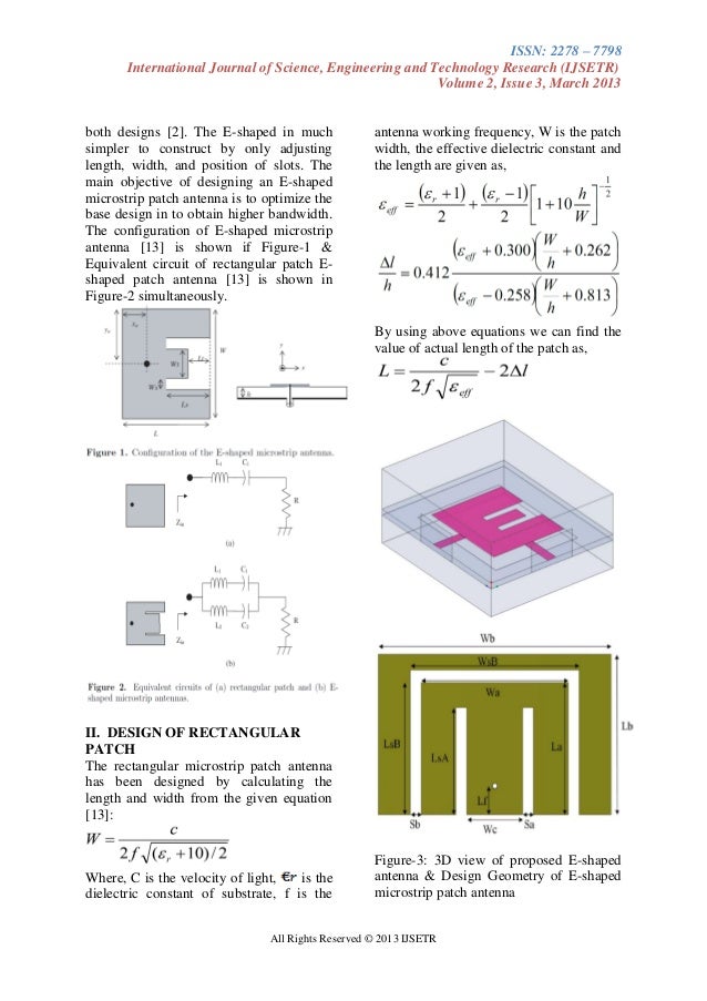 Microstrip Patch Antenna Design Equations