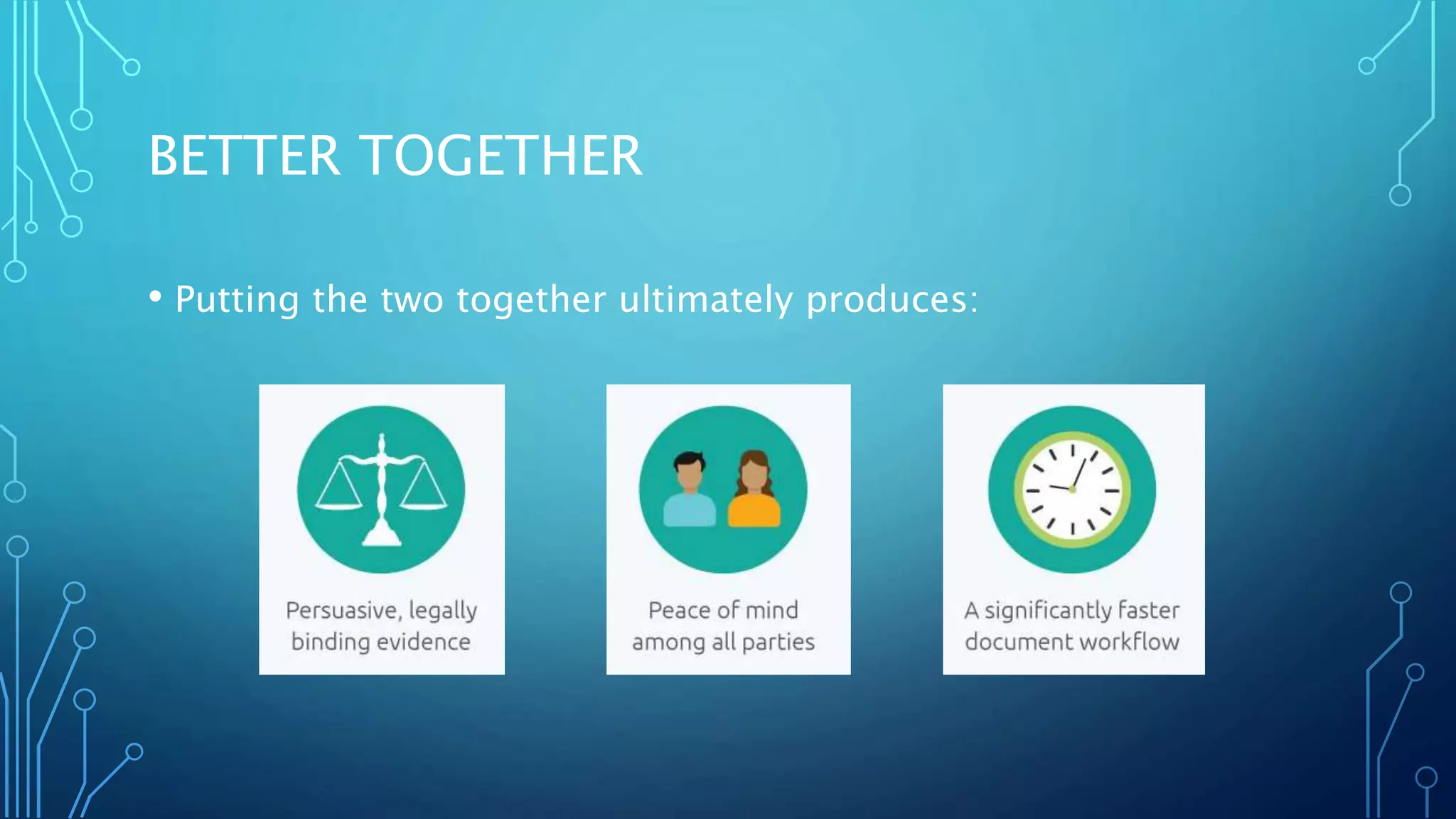 BETTER TOGETHER
• Putting the two together ultimately produces:
 