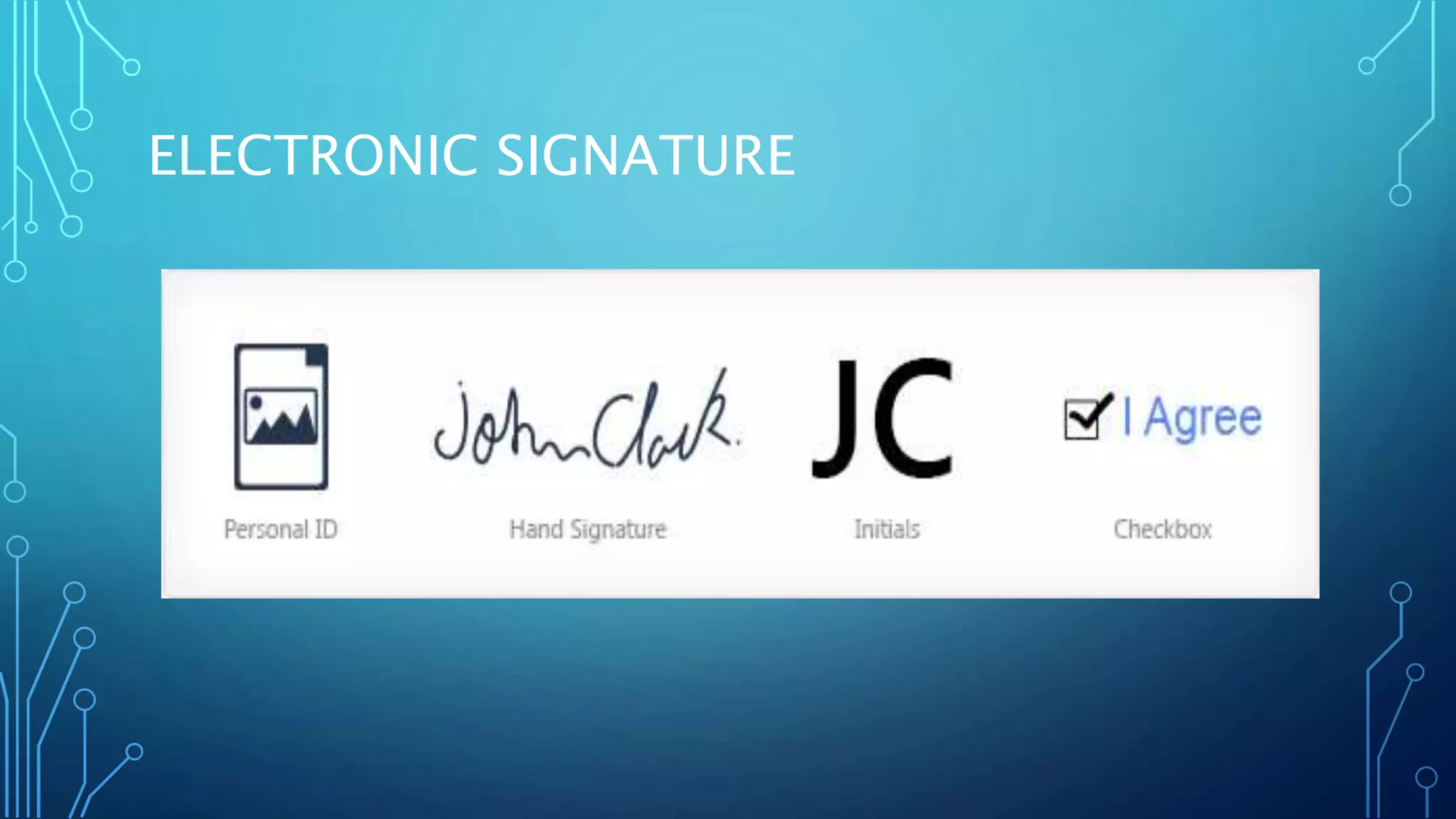 ELECTRONIC SIGNATURE
 