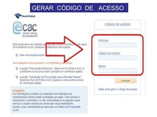 GERAR CÓDIGO DE ACESSO
 
