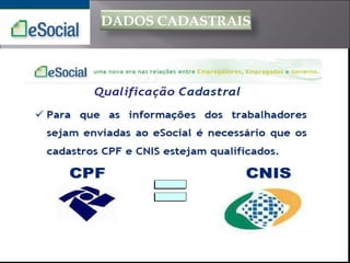 DADOS CADASTRAIS
 