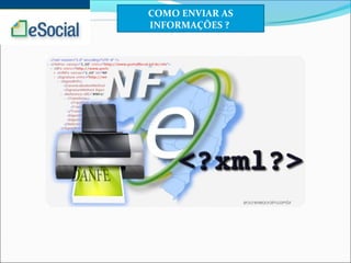 COMO ENVIAR AS
INFORMAÇÕES ?
 