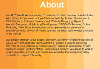 E soft it solutions-IT Companies in Trichy | PPT