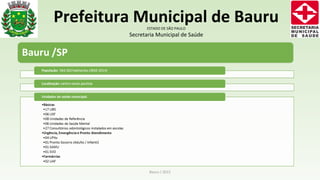Bauru / 2015
Prefeitura Municipal de BauruESTADO DE SÃO PAULO
Secretaria Municipal de Saúde
 
