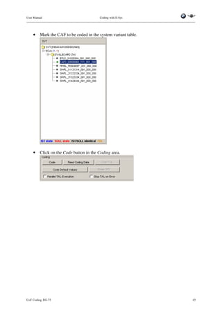 E sys coding - user manual v1.4 | PDF