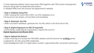 Tds Rpu Simple Steps to Prepare Your e-TDS Return | PPTX