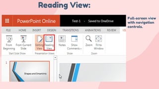 Reading View:
Full-screen view
with navigation
controls.
 