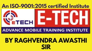 BY RAGHVENDRA AWASTHI
SIR
An ISO-9001:2015 certified Institute
 