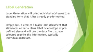 Examples Label Generation Empowerment Technologies Lecture 4 (Philippines SHS) | PPTX