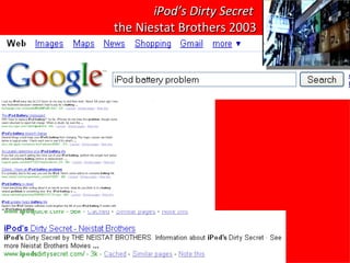 iPod’s Dirty Secret   the Niestat Brothers 2003 