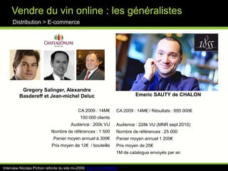 Vente de vins aux particuliersDistribution > Grossistes