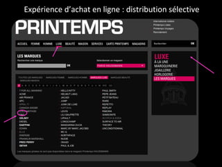 Expérience d’achat en ligne : distribution sélective 
