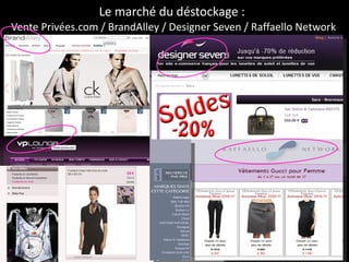 Le marché du déstockage :  Vente Privées.com / BrandAlley / Designer Seven / Raffaello Network 