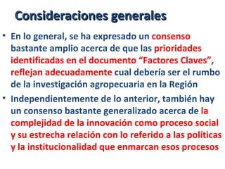Consulta Electronica “TRANSFORMANDO EL CONOCIMIENTO AGROPECUARIO EN DESARROLLO CON INCLUSIÓN SOCIAL” 