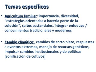 Consulta Electronica “TRANSFORMANDO EL CONOCIMIENTO AGROPECUARIO EN DESARROLLO CON INCLUSIÓN SOCIAL” 
