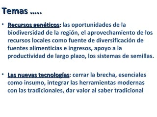 Consulta Electronica “TRANSFORMANDO EL CONOCIMIENTO AGROPECUARIO EN DESARROLLO CON INCLUSIÓN SOCIAL” 