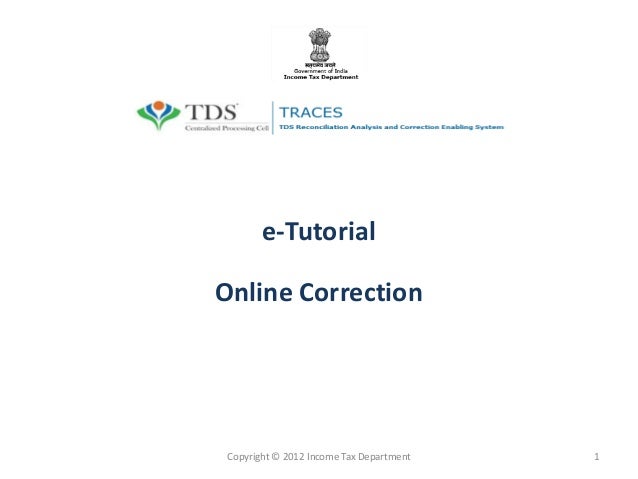 How To Correct Your Etds Return Online On Tdscpc Gov In Traces Website