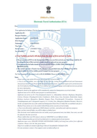 E visa | PDF