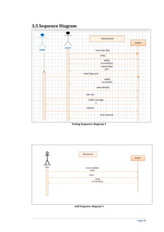 3.5 Sequence Diagram




                 Voting Sequence diagram 1




                  Add Sequence diagram 1




                                             Page 81
 