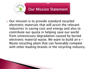 E waste recycle | PPTX