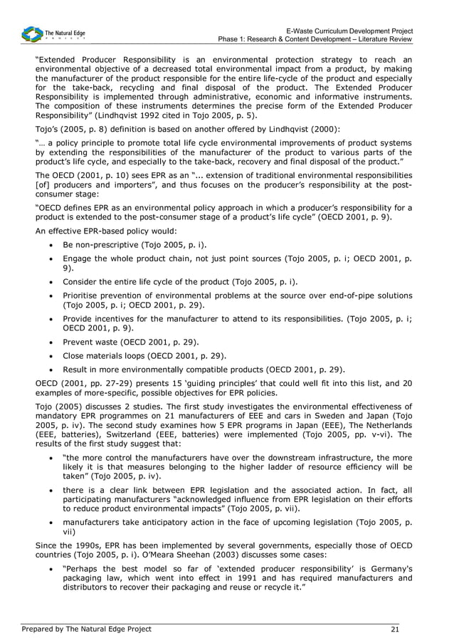 E waste literature review final