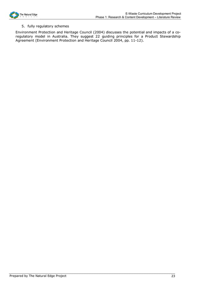 E waste literature review final