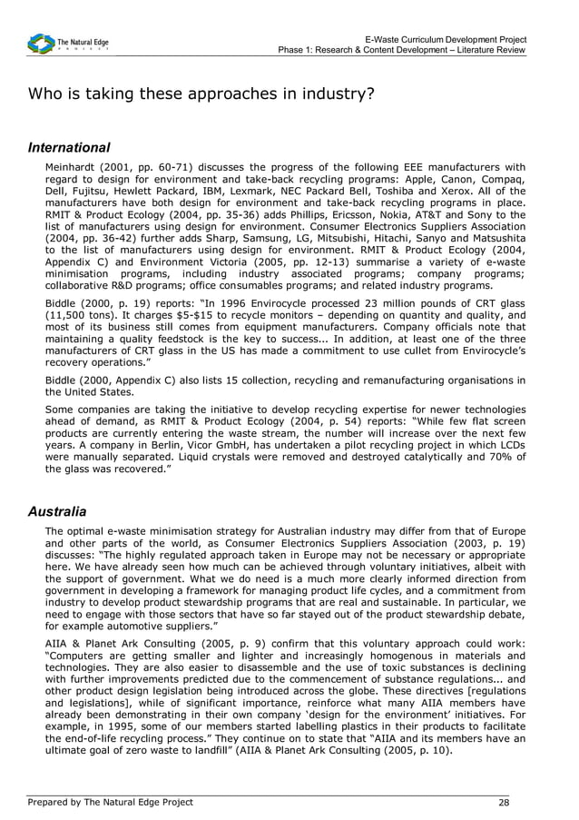 E waste literature review final