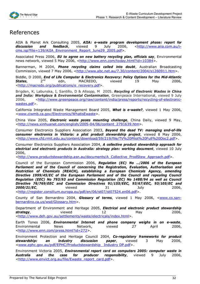 E waste literature review final