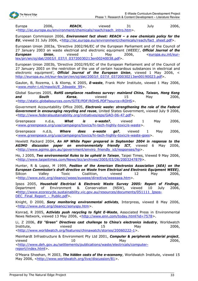 E waste literature review final