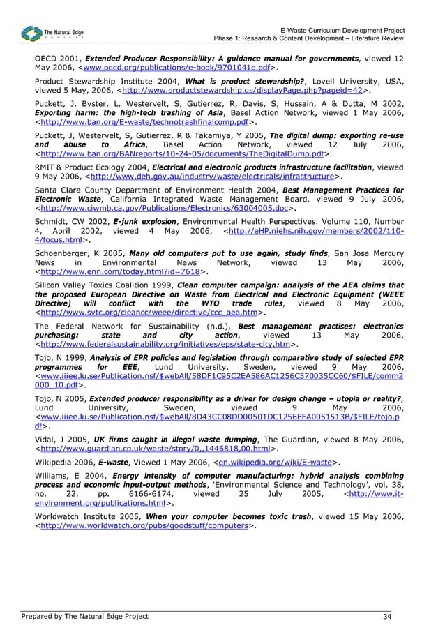 E waste literature review final