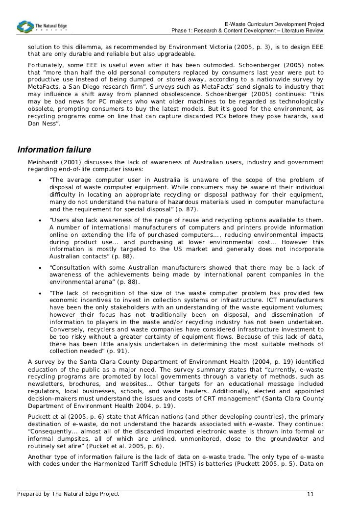 E waste literature review final