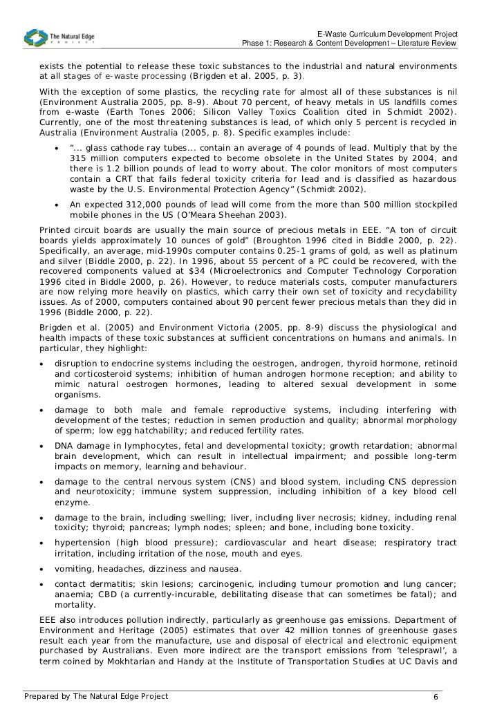 E waste literature review final