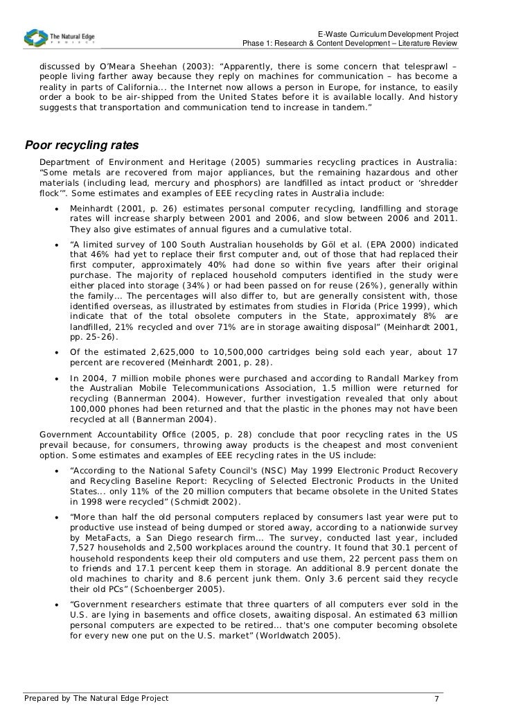 E waste literature review final