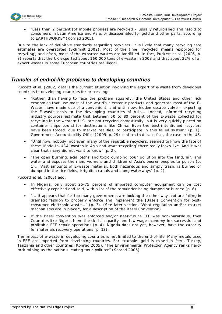 Literature review on electronic waste image