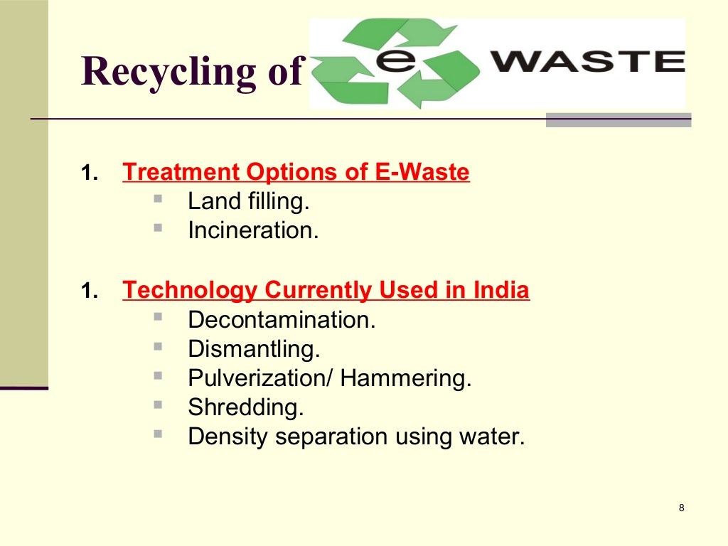 E waste management in india