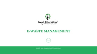 2020 © Next Education India Private Limited.
E-WASTE MANAGEMENT
 