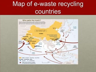 Map of e-waste recycling countries