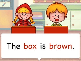 The box is brown.
 