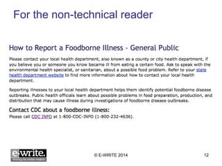 For the non-technical reader 
© E-WRITE 2014 12 
 