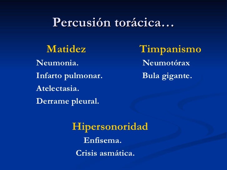 E X A M E N FÍ S I C O D E T O R A X