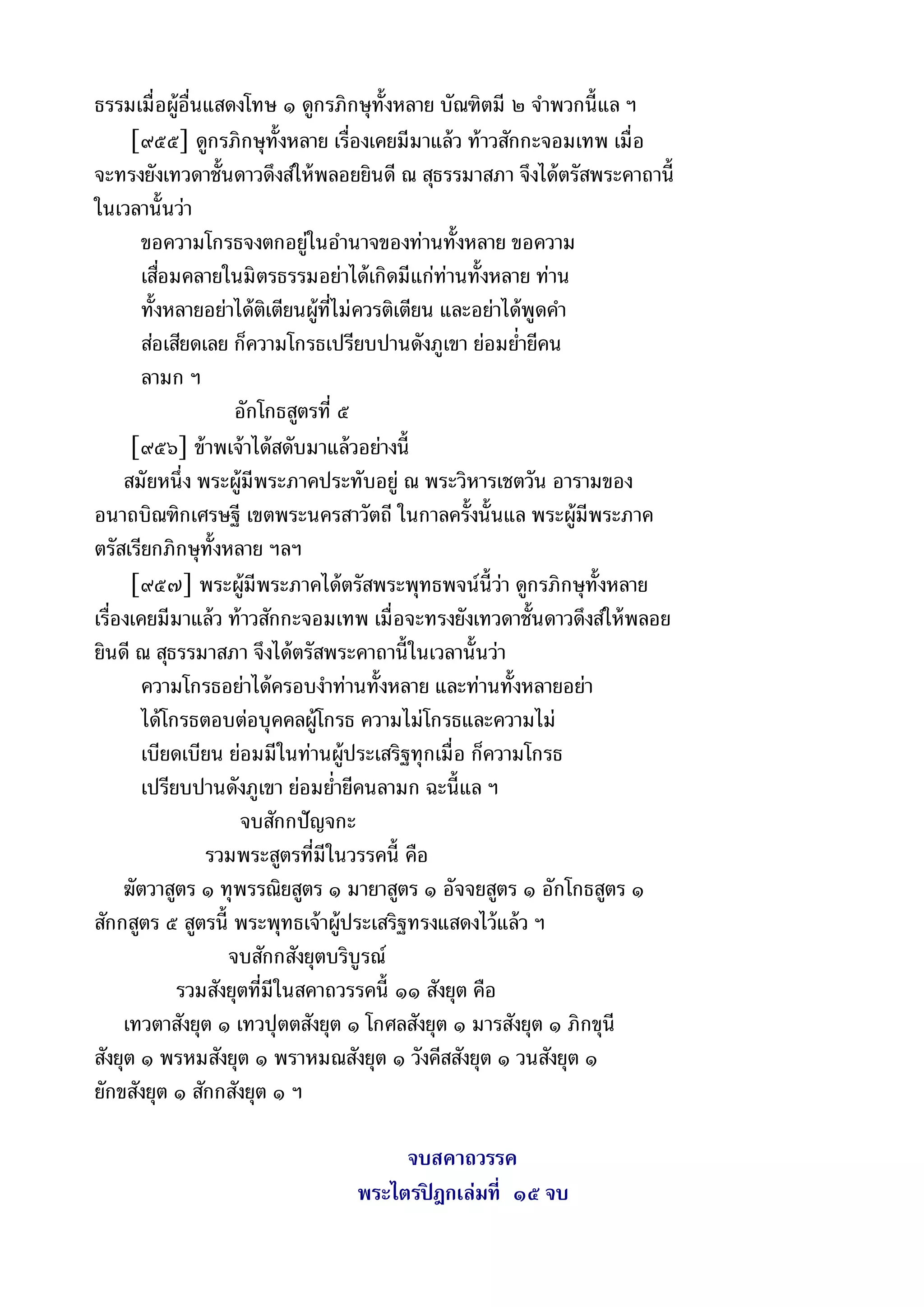 พระไตรปิฎกฉบับหลวงเล่มที่๑๕