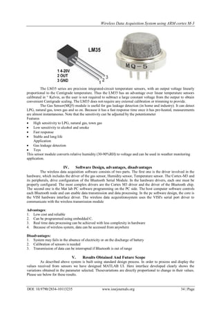 Wireless Data Acquisition System Using ARM Cortex M-3 | PDF