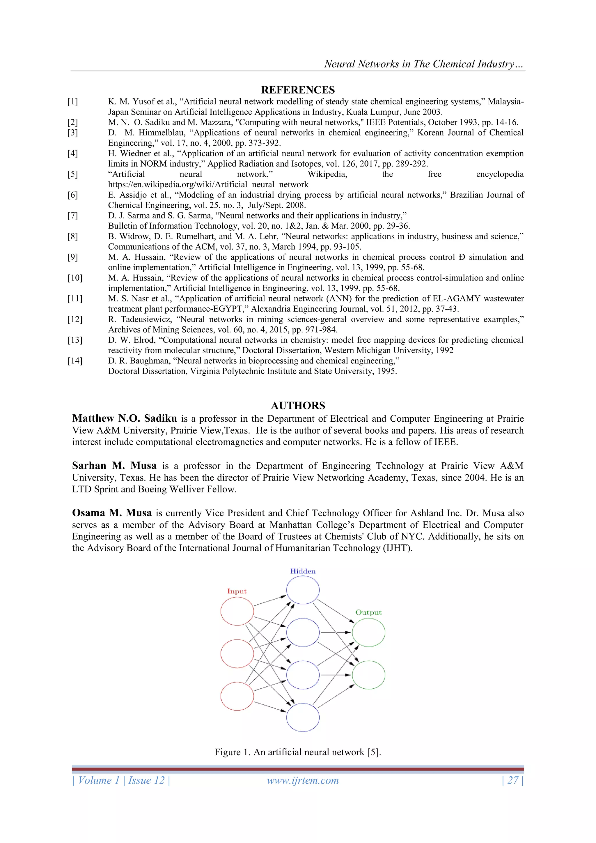 Neural Networks in The Chemical Industry | PDF